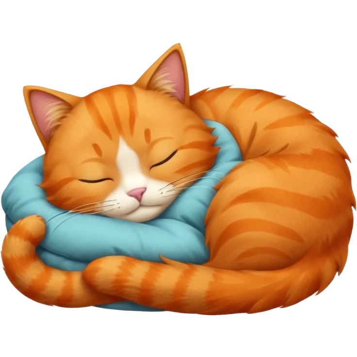 Orange cat sleep emoji