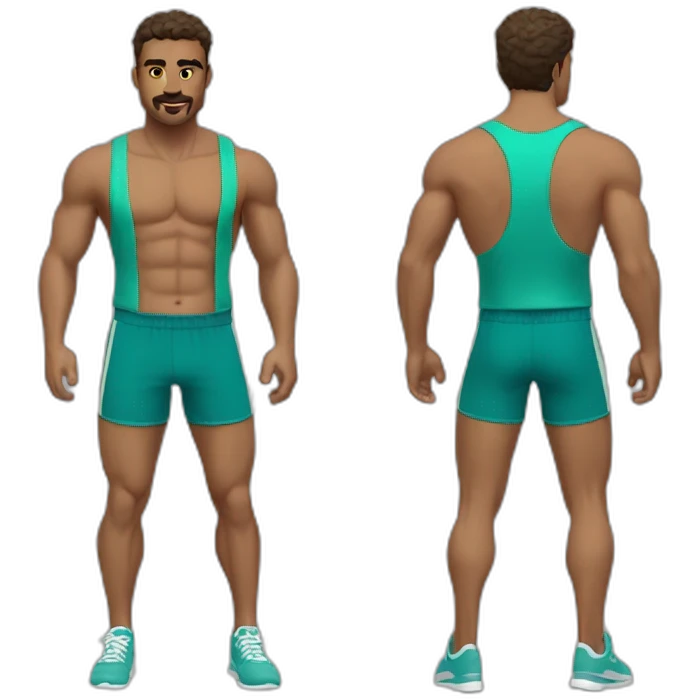 retro workout clothes for man emoji