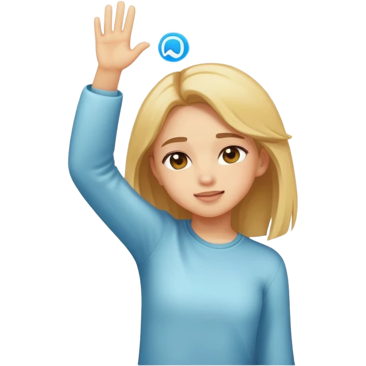 Girl dabbing emoji
