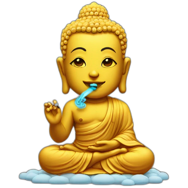 buddha smokes hookah emoji