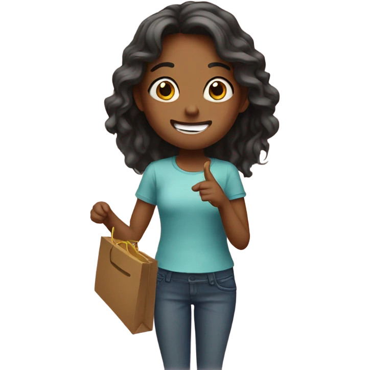 girl giving sorprise emoji