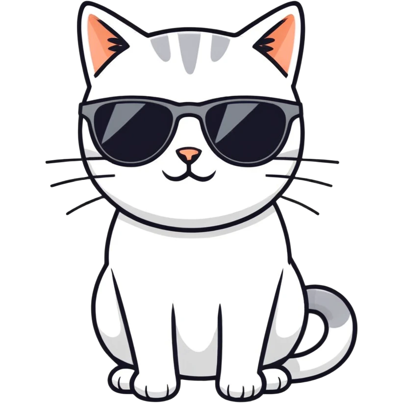 Cat with sunglasses emoji