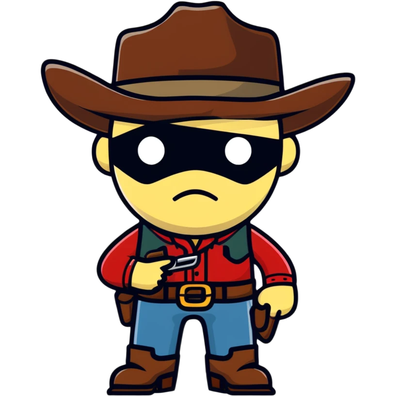 Cowboy with white eye patch emoji