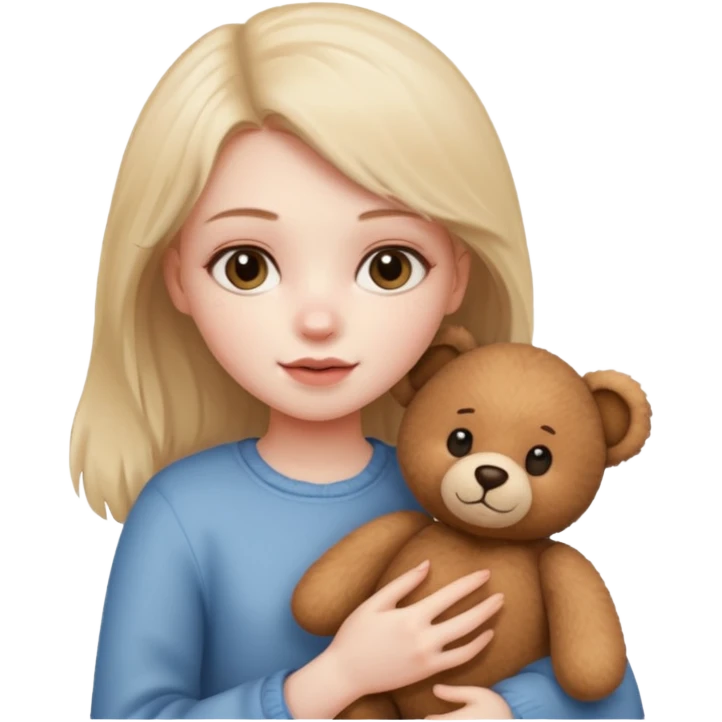 spetical girl with bear  emoji