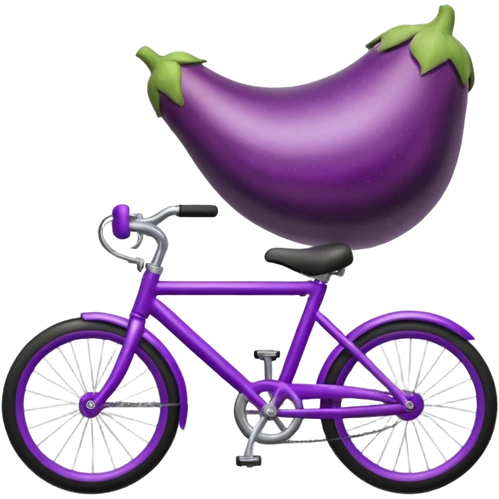 Eggplant riding bicycle  emoji