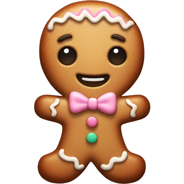 Pastel gingerbread man emoji