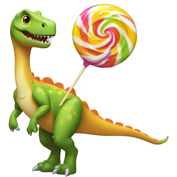 dianosaur with lolipop emoji