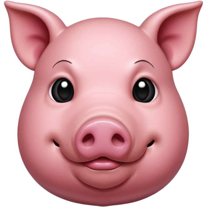 a pig having tattoo emoji