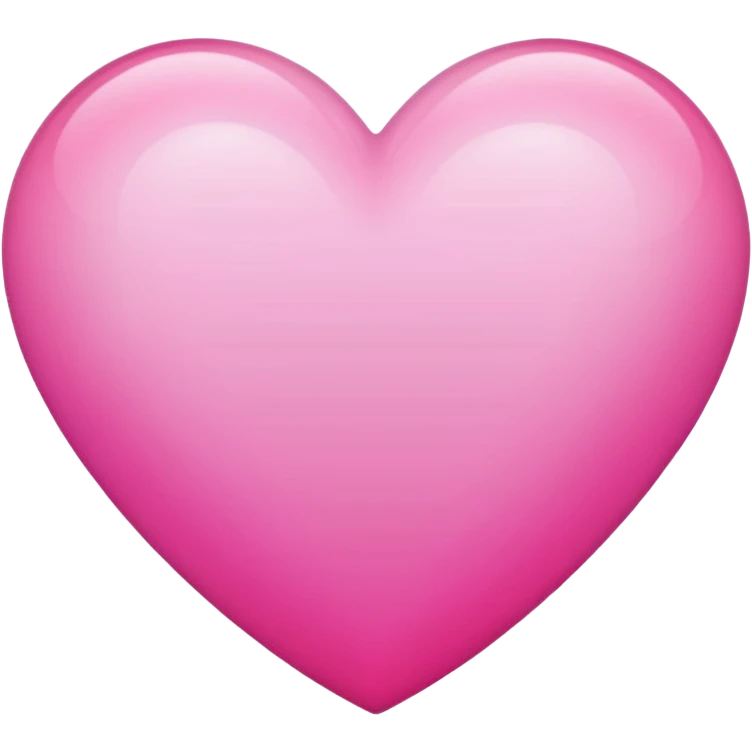 pink ombre heart, soft gradient, glossy, simple emoji