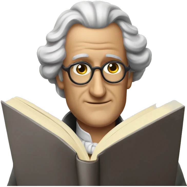 Goethe reading book emoji
