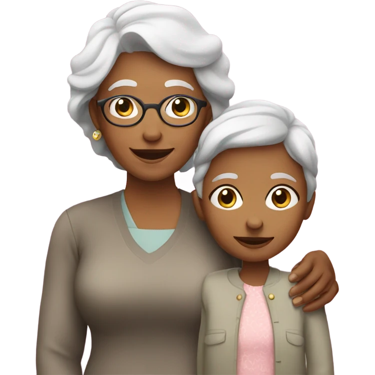 Grandmother with a girl emoji