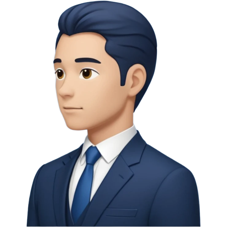 A service provider business man view side profile  emoji