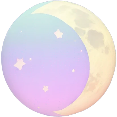 Pastel moon emoji