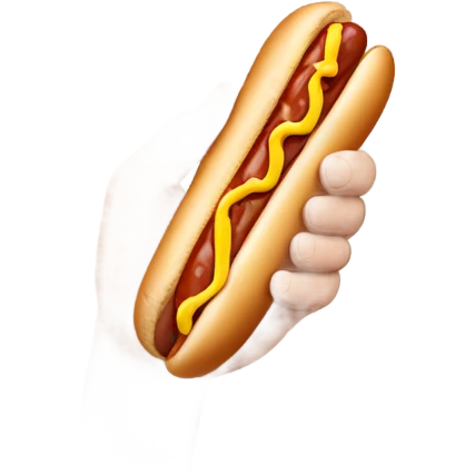 Jeff eating a hotdog  emoji