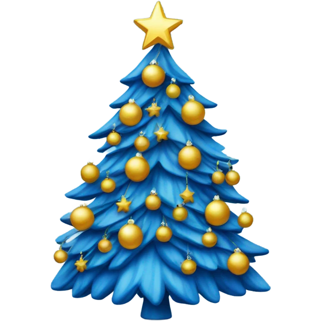 Blue Christmas tree emoji