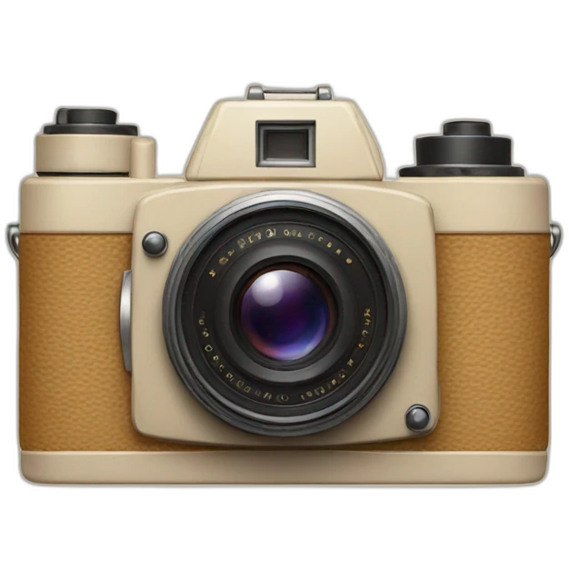 old camera beige emoji