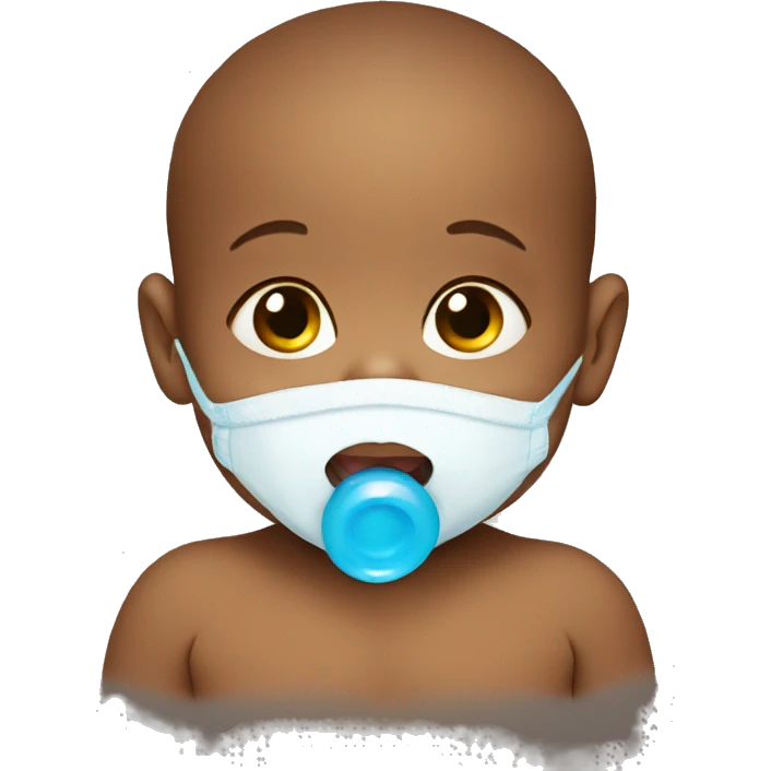 Baby using a pacifier  emoji