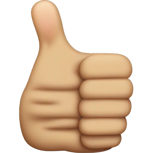 thumbs up and fingers crossed emoji