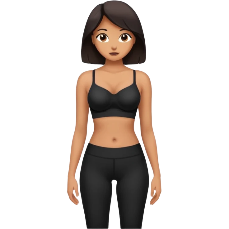legging brassière noir ventre femme  emoji