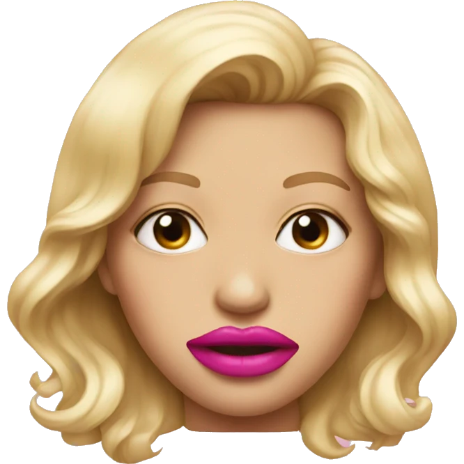 Pink lips emoji