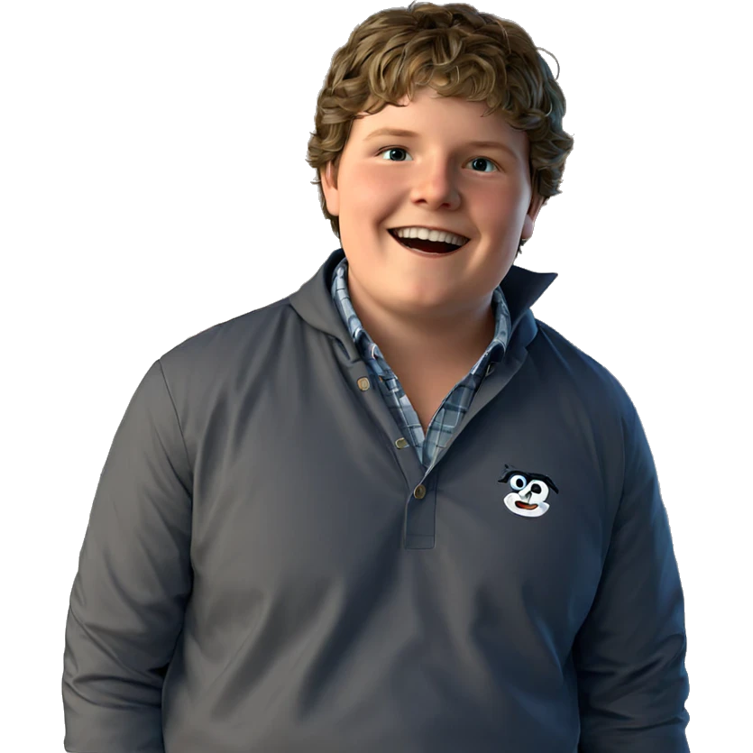 smiling boy in casual shirt emoji