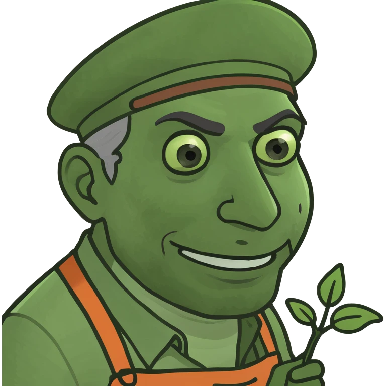 A gardener in protective suit and mask spraying a tree with a sprayer, performing chemical pest control. Bright green garden with trees, visible spray droplets, atmosphere of professional plant protection and garden care emoji