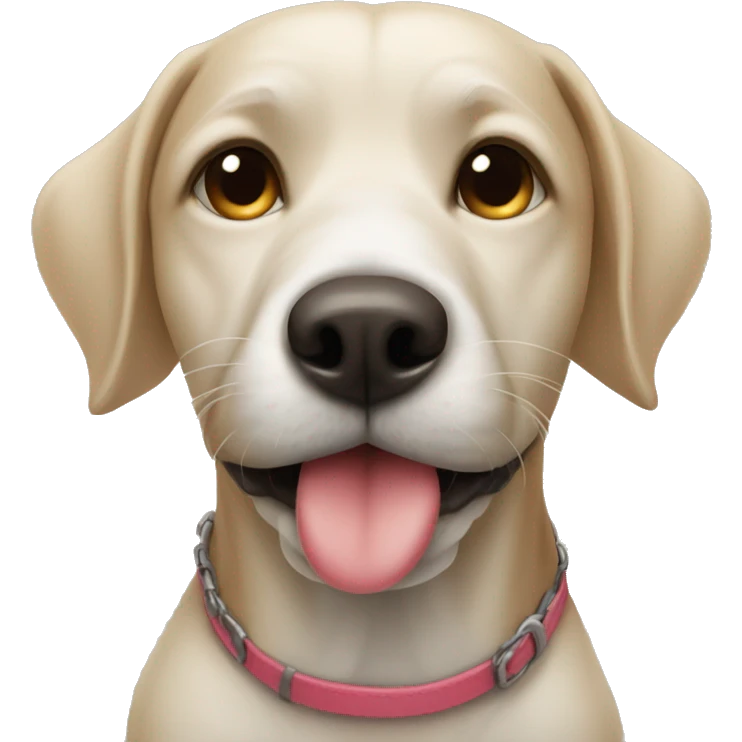dog with kissing face emoji