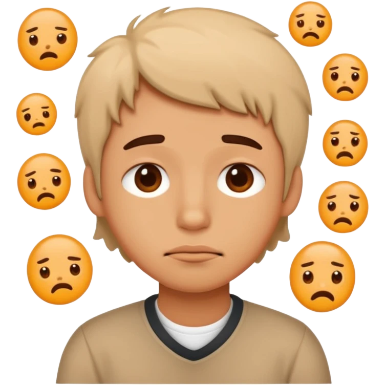 personita cansada o mareada, estilo doodle cute. emoji