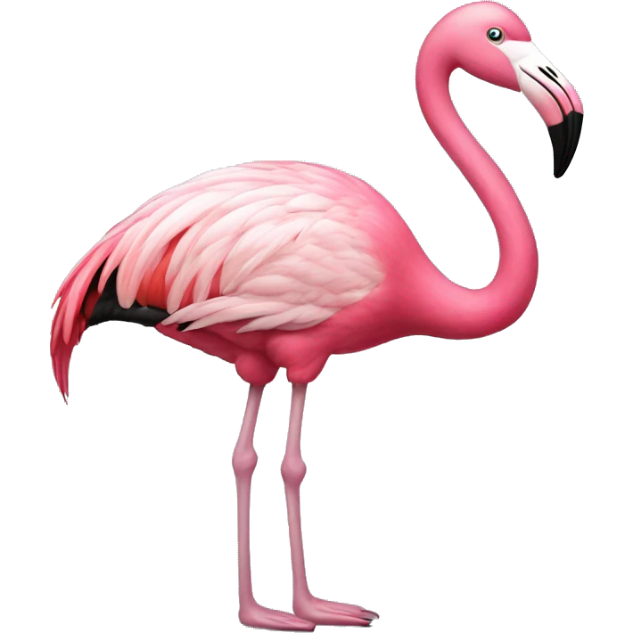 flamingo with shoes on  emoji