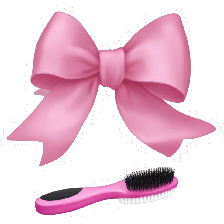 Pink bow Sienna hair brush  emoji