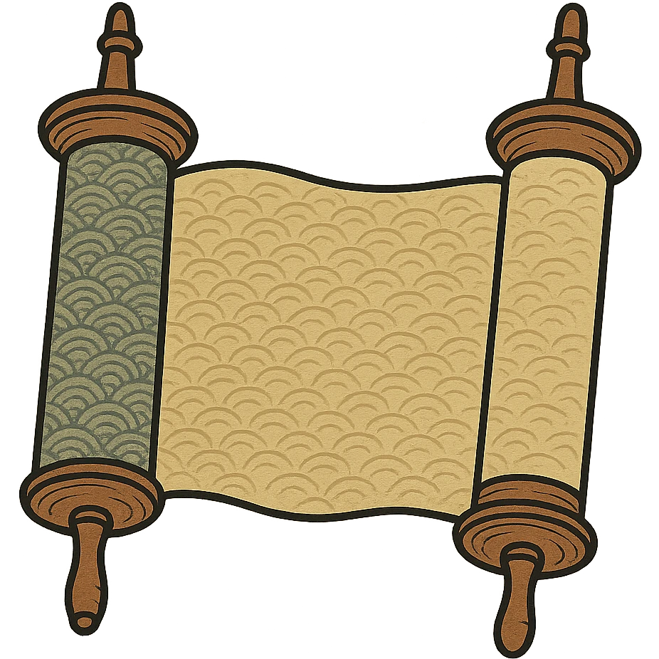Closed Torah scroll on a transparent background emoji