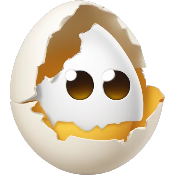 Emty broken eggshell emoji