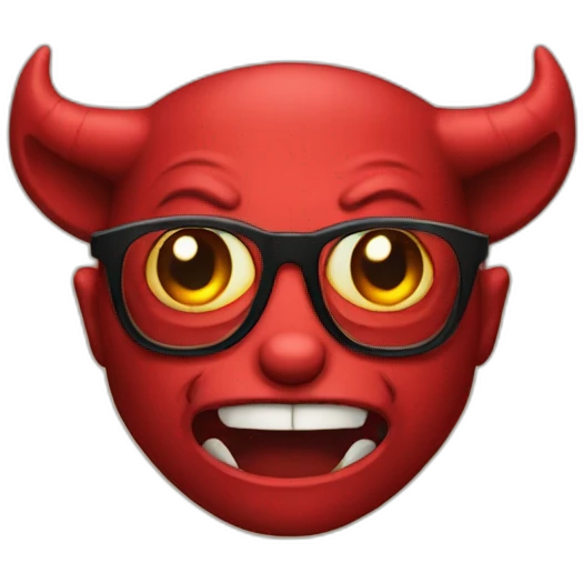 devil in glasses emoji