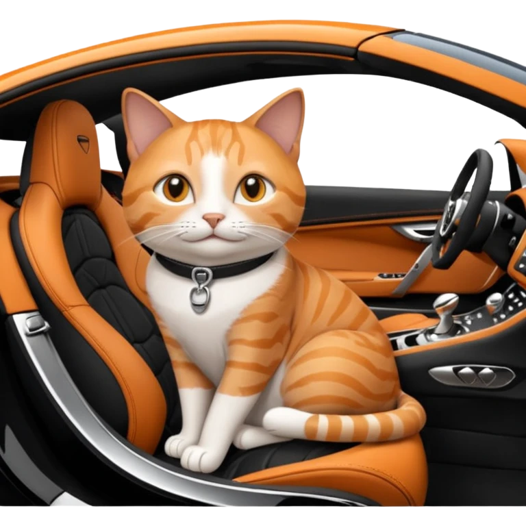 Cat in Bugatti Chiron emoji