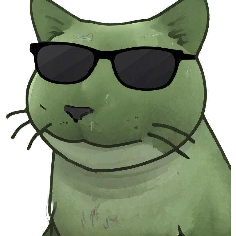Cat with sunglasses emoji