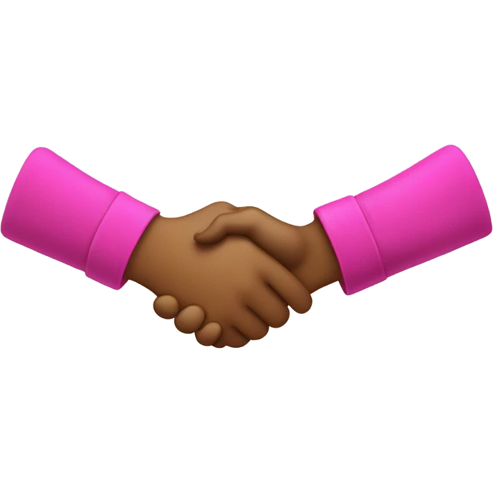 Handshake with hot pink sleevs emoji