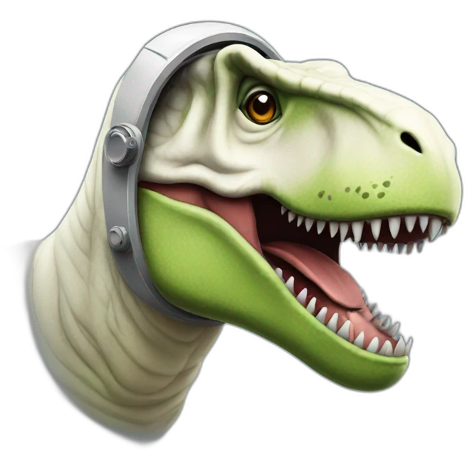 astronaut t-rex emoji