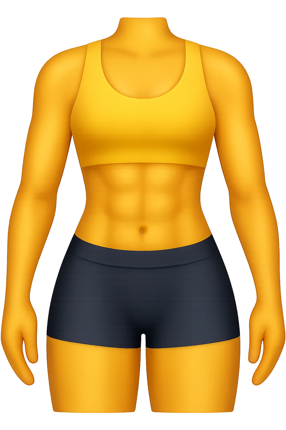 EMOJI STILE IPHONE DI UN CORPO FEMMINILE ALLENATO PERFETTA emoji