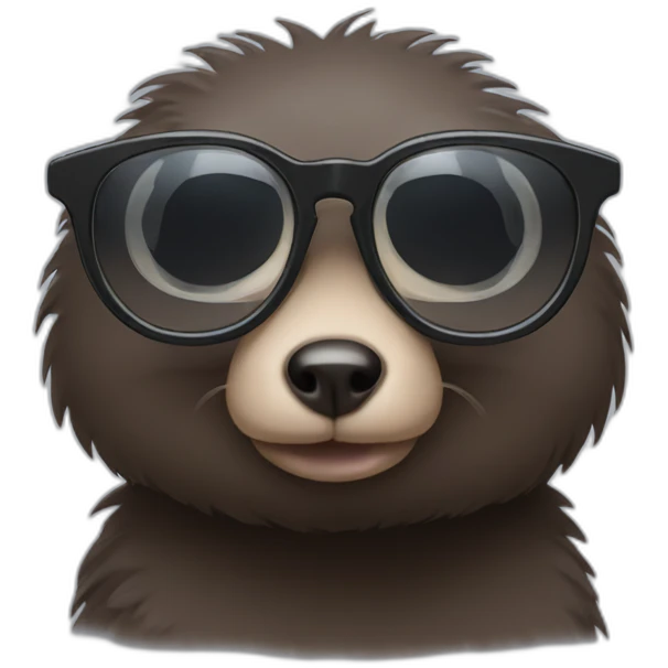 Mole with big glasses  emoji