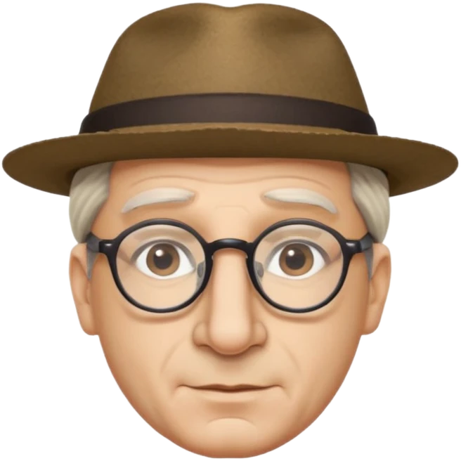 Jew with glasses, hat, payot hair, huge nose emoji