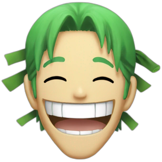 One piece Zoro laughing emoji