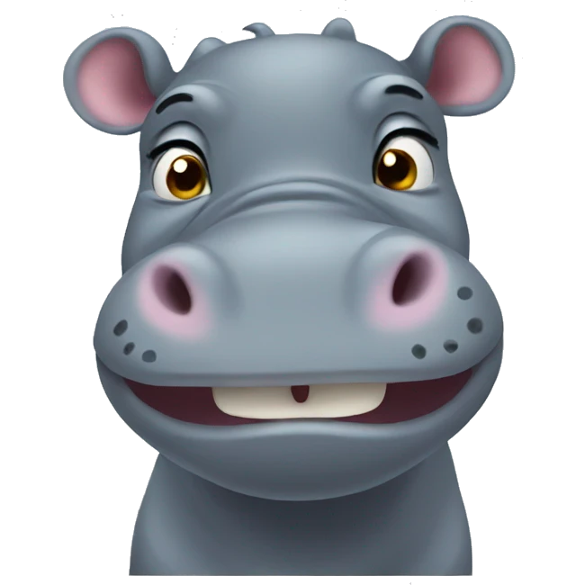 Happy hippo  emoji