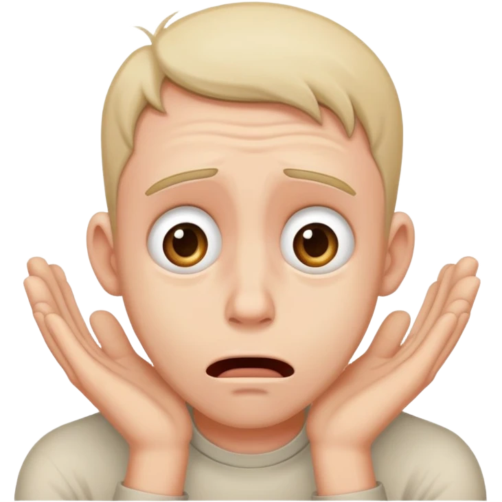 anxious man desperately begging and pleading expression saying please don't leave me emoji