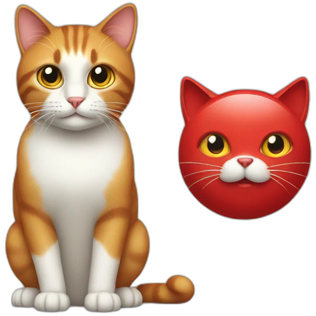Cat red and hiphone emoji