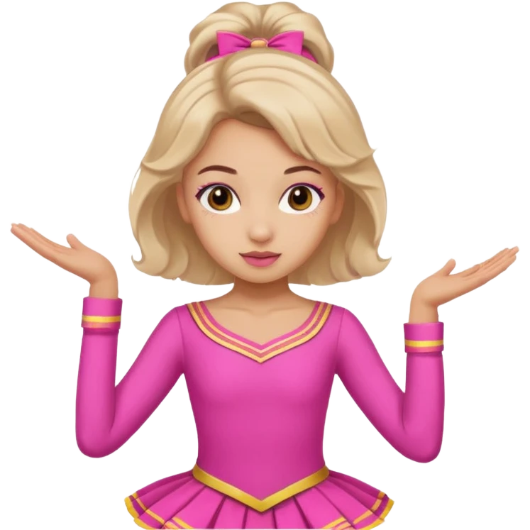 Girl with pink dance uniform emoji