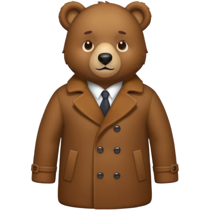 bear wearing coat emoji