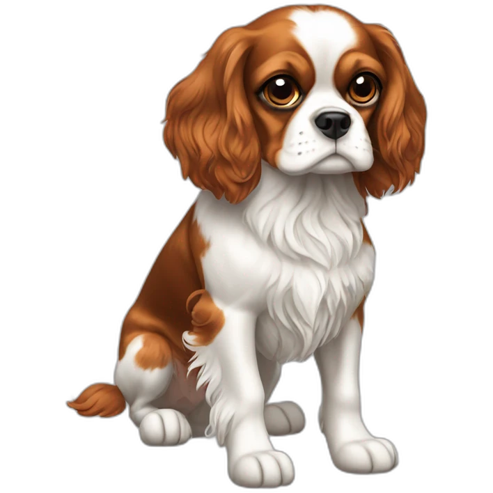 dog Cavalier King Charles Spaniel full body emoji
