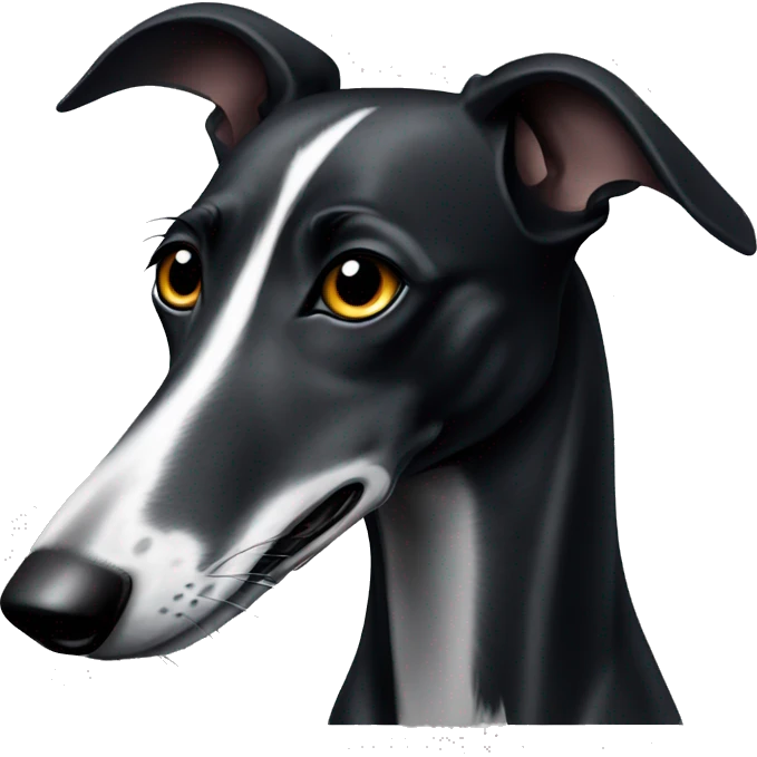 black greyhound with long nose  emoji