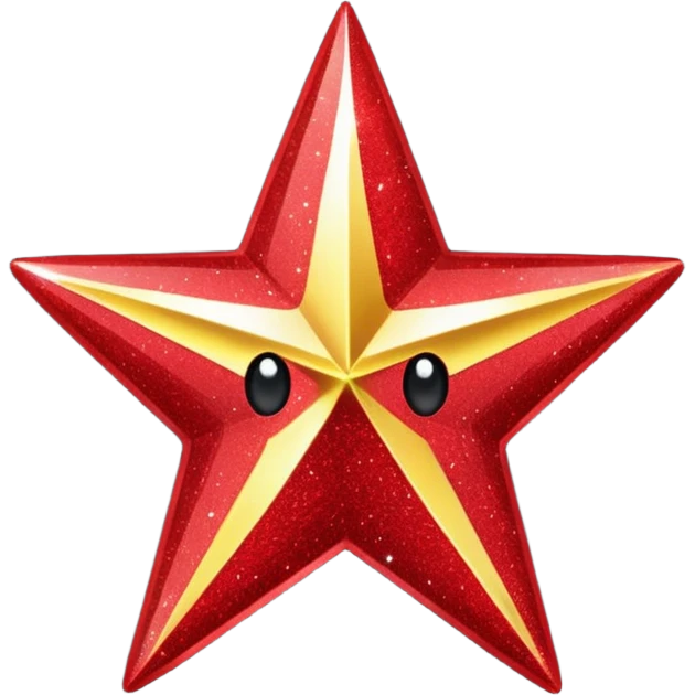 red glitter star emoji