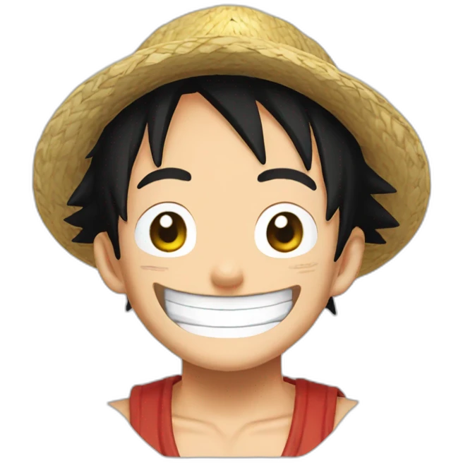 Luffy from one piece smilling emoji